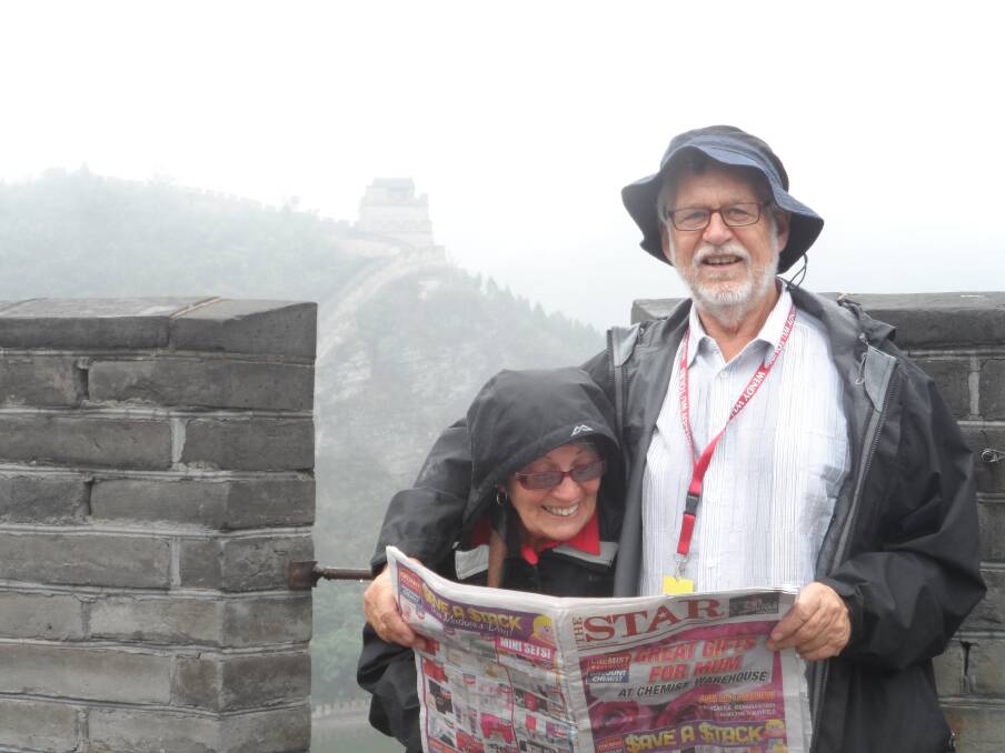 PHONE 1900 956 498: To vote for Dave Corbett, of Elermore Vale, photo of The Star at the Great Wall of China in the rain and low cloud.