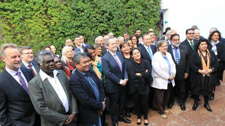 Prime Minister Tony Abbott and Bill Shorten meet with National Indigenous Leaders last month. Photo: Peter Rae