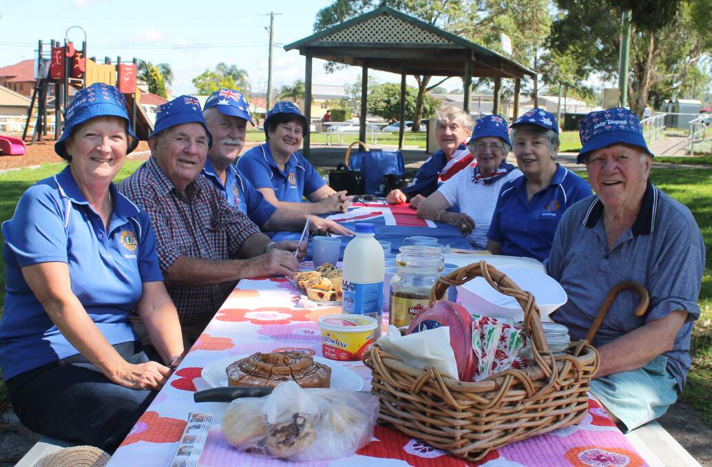 TEA TIME: Members of Valentine Lions Club prepare for their Australia Day celebrations at Allambee Park.