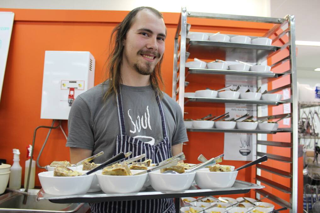 GREAT STUFF: Nathan Smith volunteers at the Soul Cafe via the Work for the Dole program.