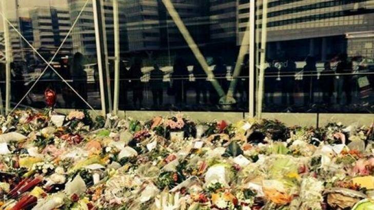 Flowers left at Schipol Airport in Amsterdam to commemorate the passengers of MH17. Photo: Facebook