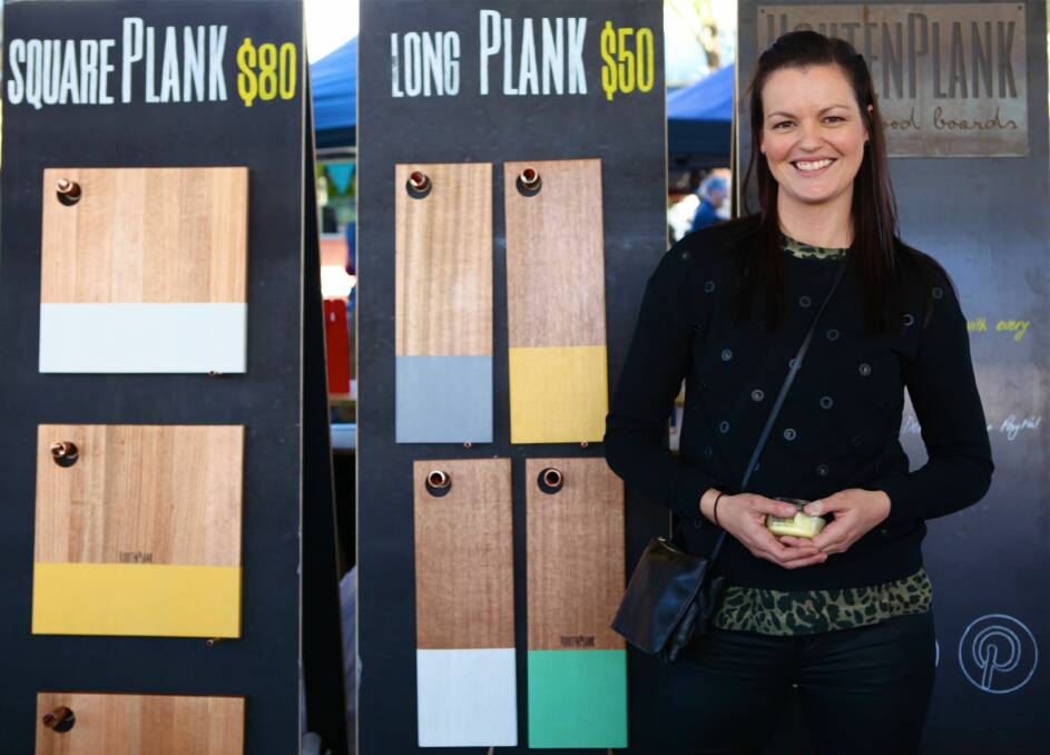 BRIGHT IDEA: Melanie Muddle with some of the merchandise from her HoutenPlank range.