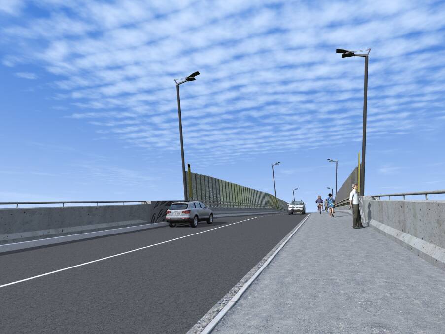 An impression of the Pennant Street bridge, part of the Lake Macquarie Transport Interchange.