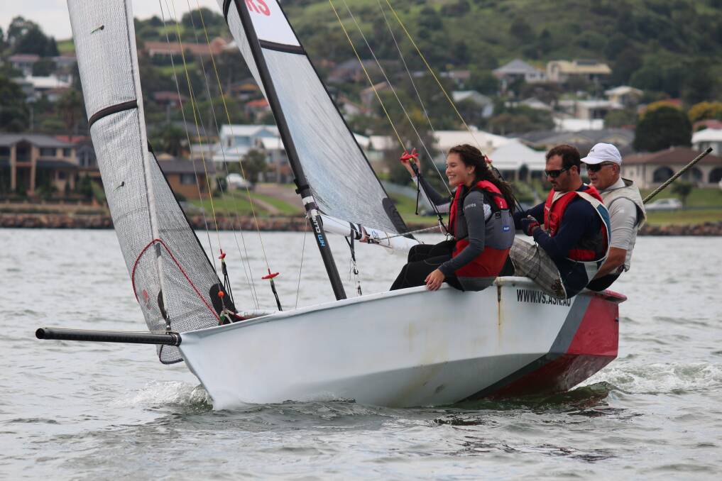 FUN ON THE WATER: Teralba Amateur Sailing Club members in training for the regatta.