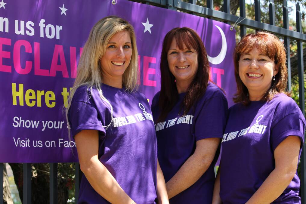 RAISING AWARENESS: Eastlakes Domestic Violence Committee members Jess Salvador, Michelle Avery and Roz Smee.