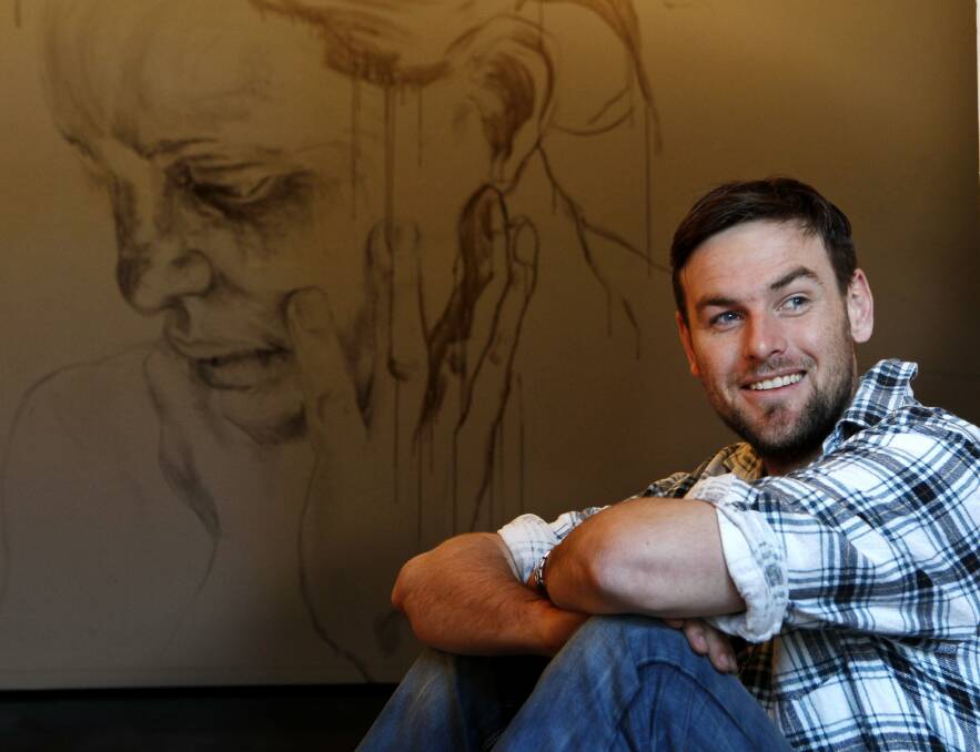 Artist John Moroney won the painting section of the Newcastle Emerging Artist Prize in 2014.