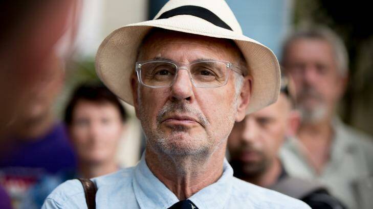 Fighting suspension: Euthanasia Campaigner Phillip Nitschke enters a hearing in Darwin earlier this month to appeal the decision to strike him off the medical register. Photo: Glenn Campbell