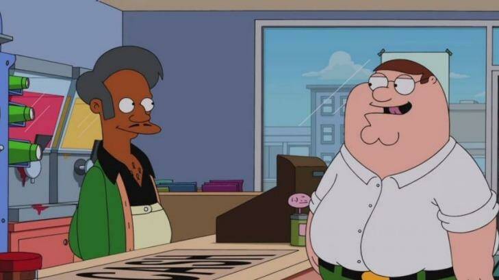 Only let down in this scene ... Apu's voice sounded off.