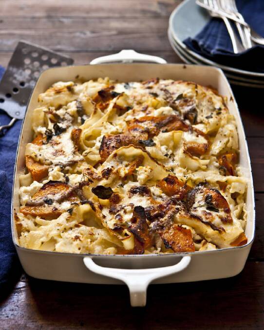 Karen Martini's baked lasagnette with pumpkin, anchovies and taleggio <a href="http://www.goodfood.com.au/good-food/cook/recipe/baked-lasagnette-with-pumpkin-anchovies-and-taleggio-20130409-2hi5o.html"><b>(recipe here).</b></a> Photo: Marina Oliphant