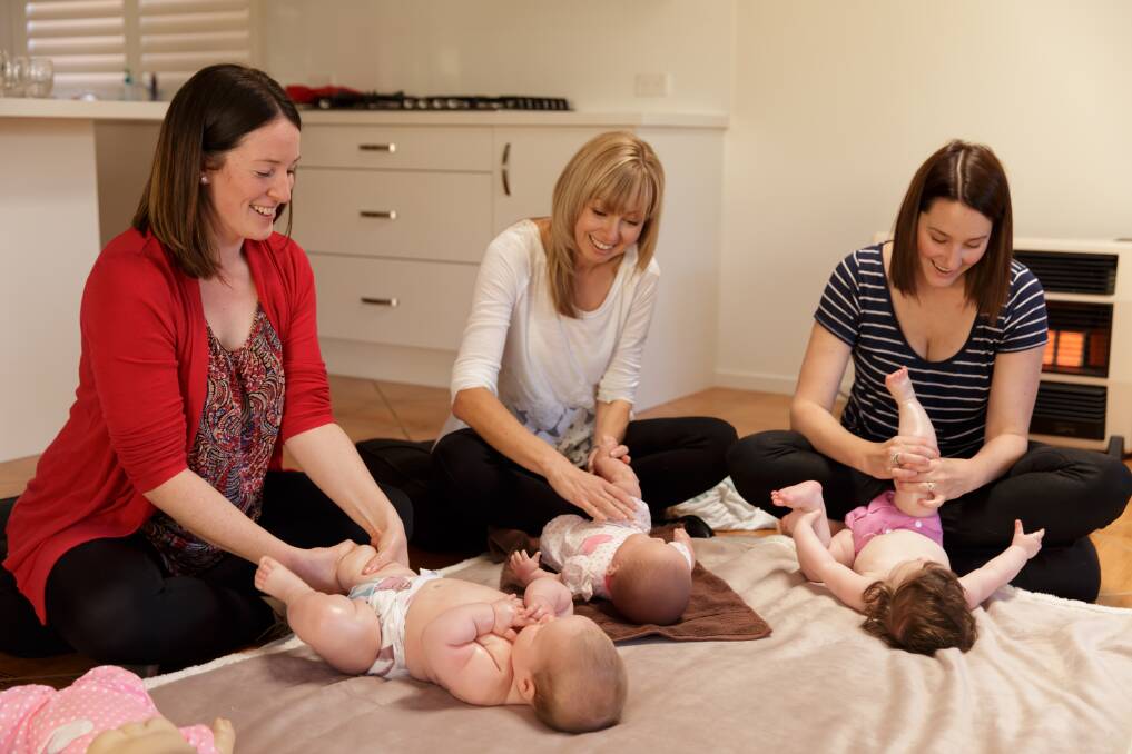 BENEFITS: Infant Massage Newcastle fosters the bond between parent and baby.
