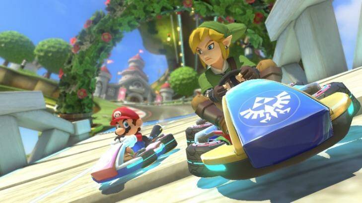 Rivals: After sitting side-by-side on Nintendo machines since 1987, Link and Mario are settling their differences on the track. Photo: Nintendo