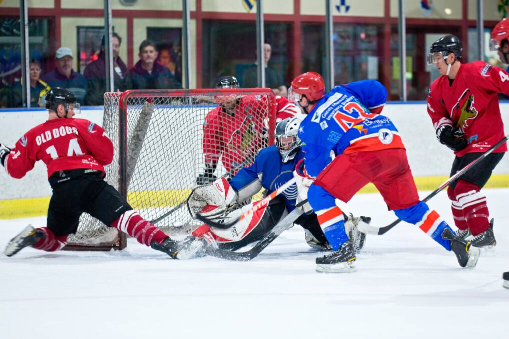 SLOTTED: Brian Bales scores for the Newcastle North Stars in the Wilson Cup. Picture: Mark Bradford