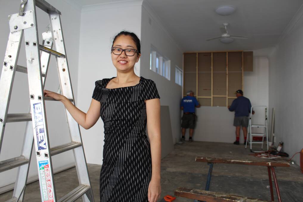 BIG PLUNGE: Gallery 139 owner Ahn Wells at her new gallery in Beaumont Street.