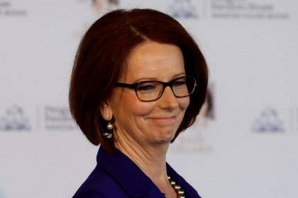 Julia Gillard seems more relaxed outside of politics. Photo: Dallas Kilponen