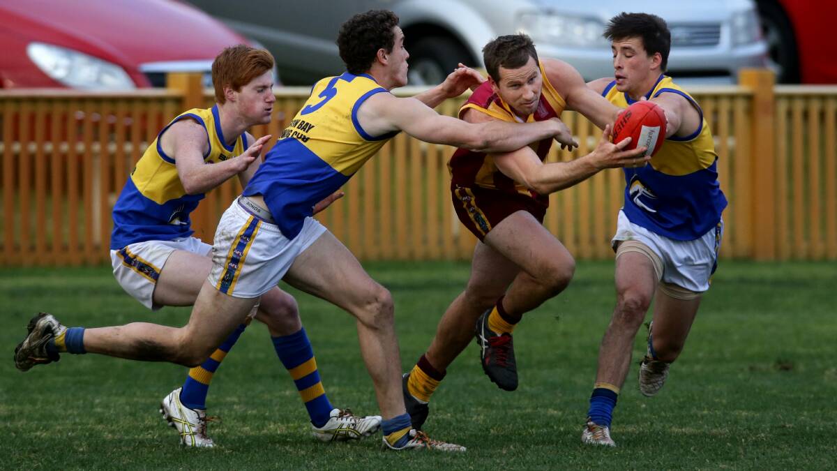 DOMINANT: Cardiff defeated Nelson Bay in first division in round 15 of the Wilson Security Black Diamond AFL Cup.