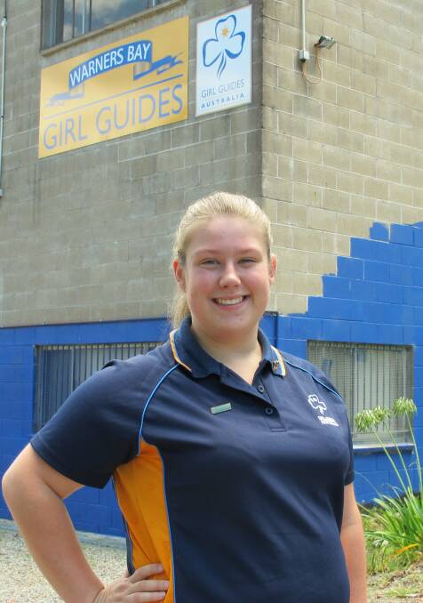 LEADER: Lake Macquarie 2015 Young Citizen of the Year (under 18 years) Emily Ogden, 17, at Warners Bay Girl Guides hall.