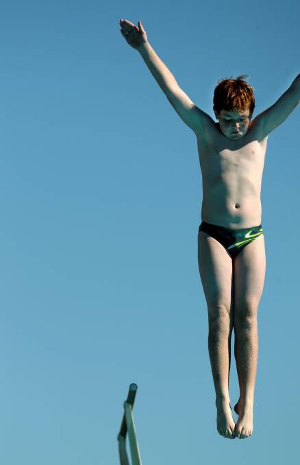  Fletcher Diver Liam Wood training with Hunter Diving  Squad at Lambton Pool.