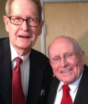 Jack Evans, 85, and George Harris, 82, tied the knot on Friday after 54 years together.
 Photo: Twitter