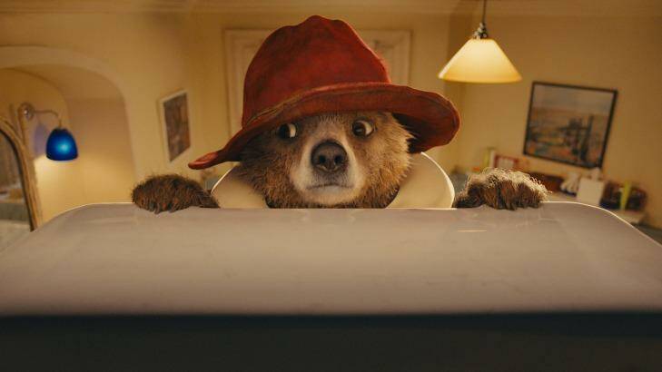 Paddington Bear, as imagined in the movie with the aid of CGI.