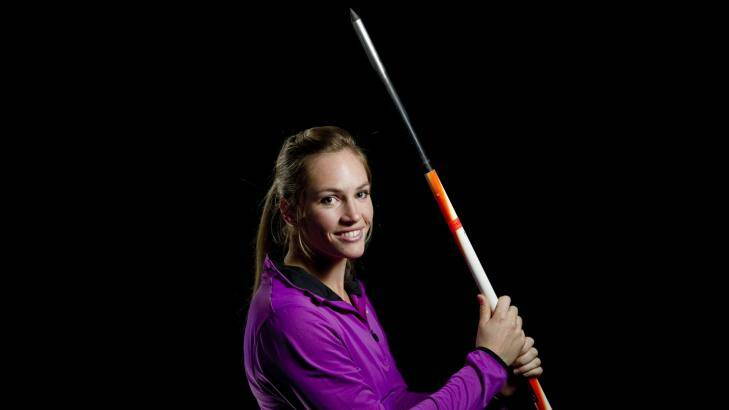 Canberra javelin thrower Kelsey-Lee Roberts Photo: Jay Cronan