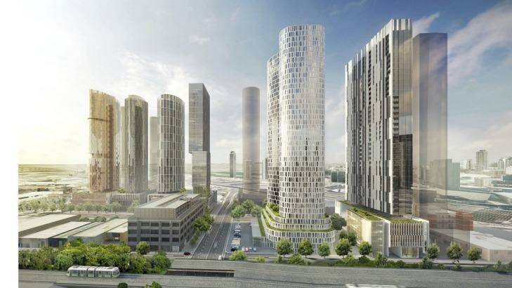 An artists impression of the six towers in Normanby Road. Photo: Supplied