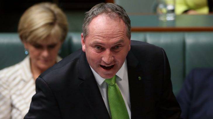 Agriculture Minister Barnaby Joyce wants to move public servants out of Canberra. Photo: Andrew Meares