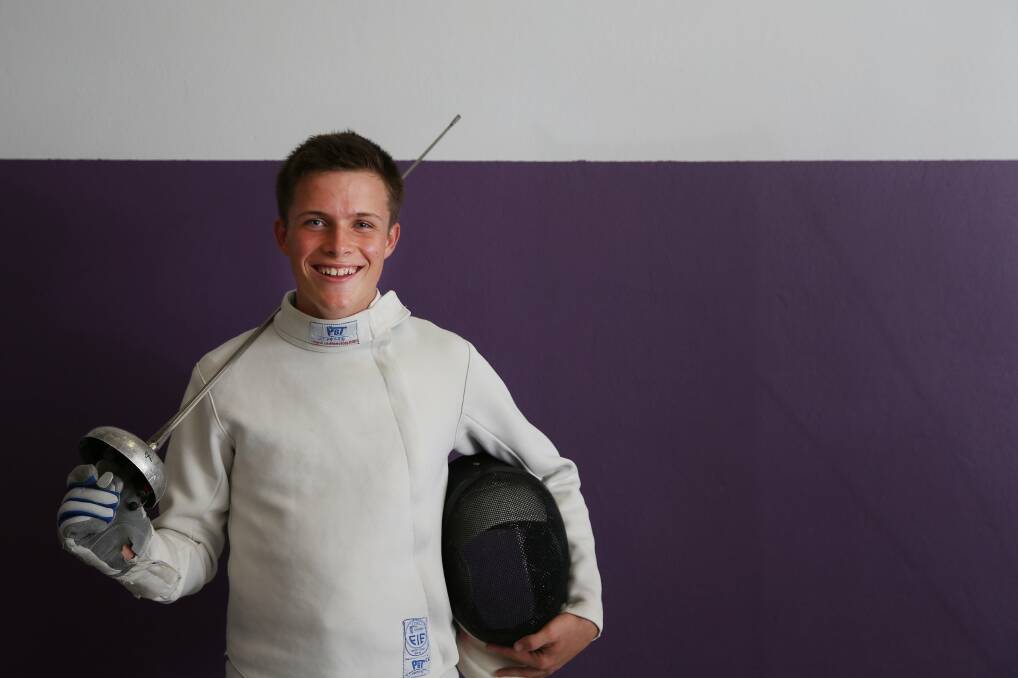 KEEN: Fencer Isaac Hayes is to fight the best.