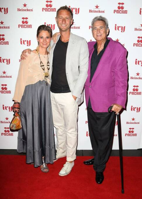 Bettina, Justin and John Hemmes at their inner city establishment The Ivy in 2012. Photo: Don Arnold