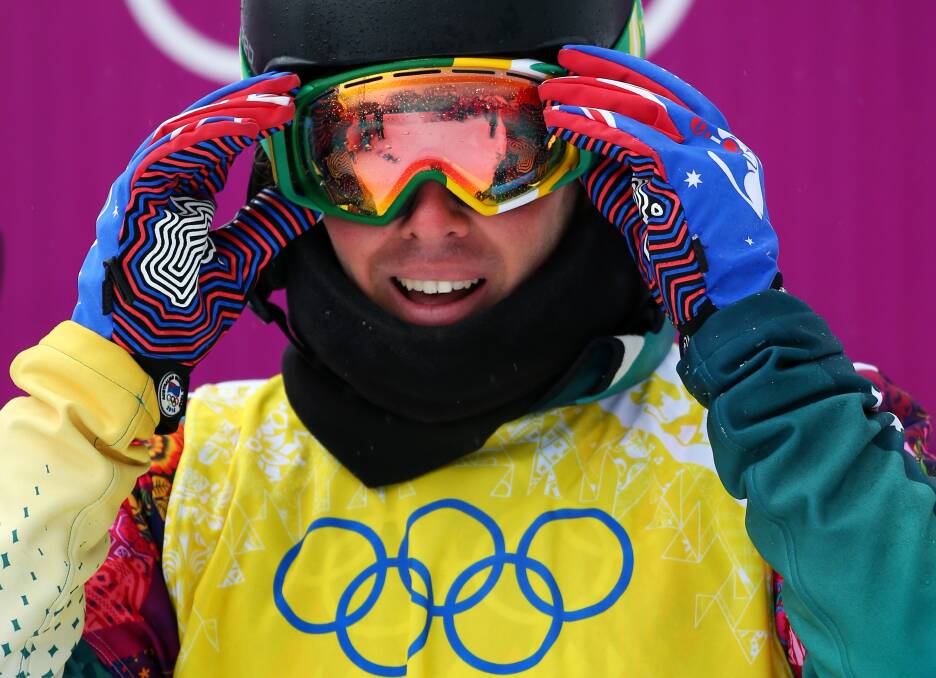 Cameron Bolton of Australia looks on after the Men's Snowboard Cross 1/8 Finals on day eleven of the 2014 Winter Olympics at Rosa Khutor Extreme Park on February 18, 2014 in Sochi, Russia. Photo: GETTY IMAGES
