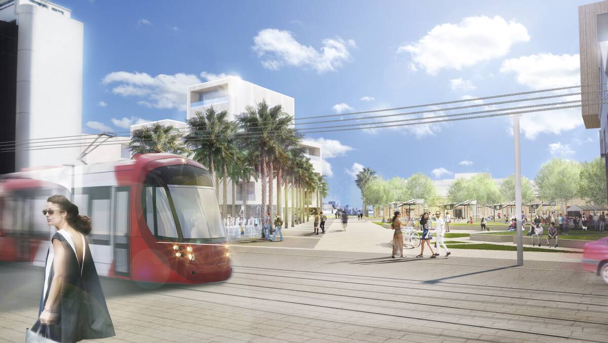 One of the artists impressions showing possible use of the area around Civic Station.