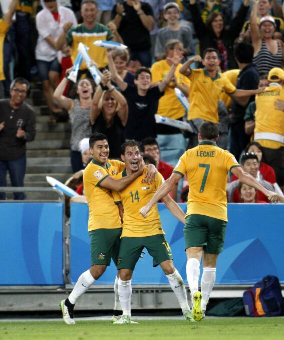 Champions of Asia: Australia celebrate. Picture: Darren Pateman