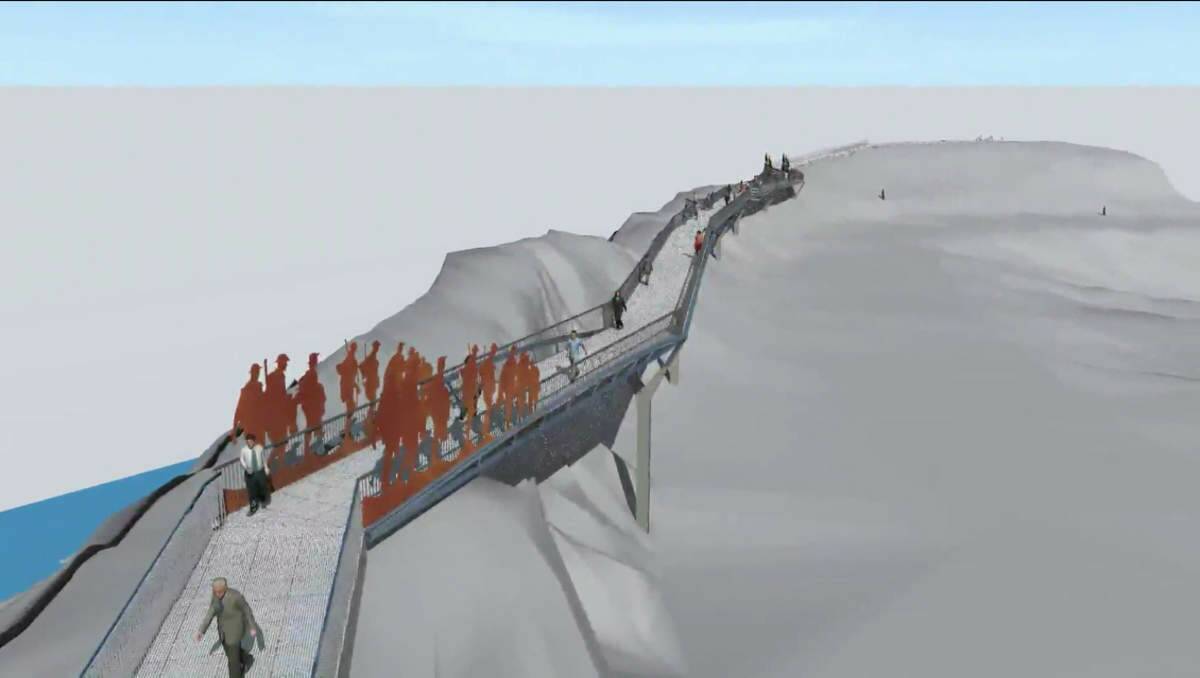 AMBITIOUS: An artist’s impressions of the spectacular Anzac Memorial Walk. Picture: EJE Architecture.