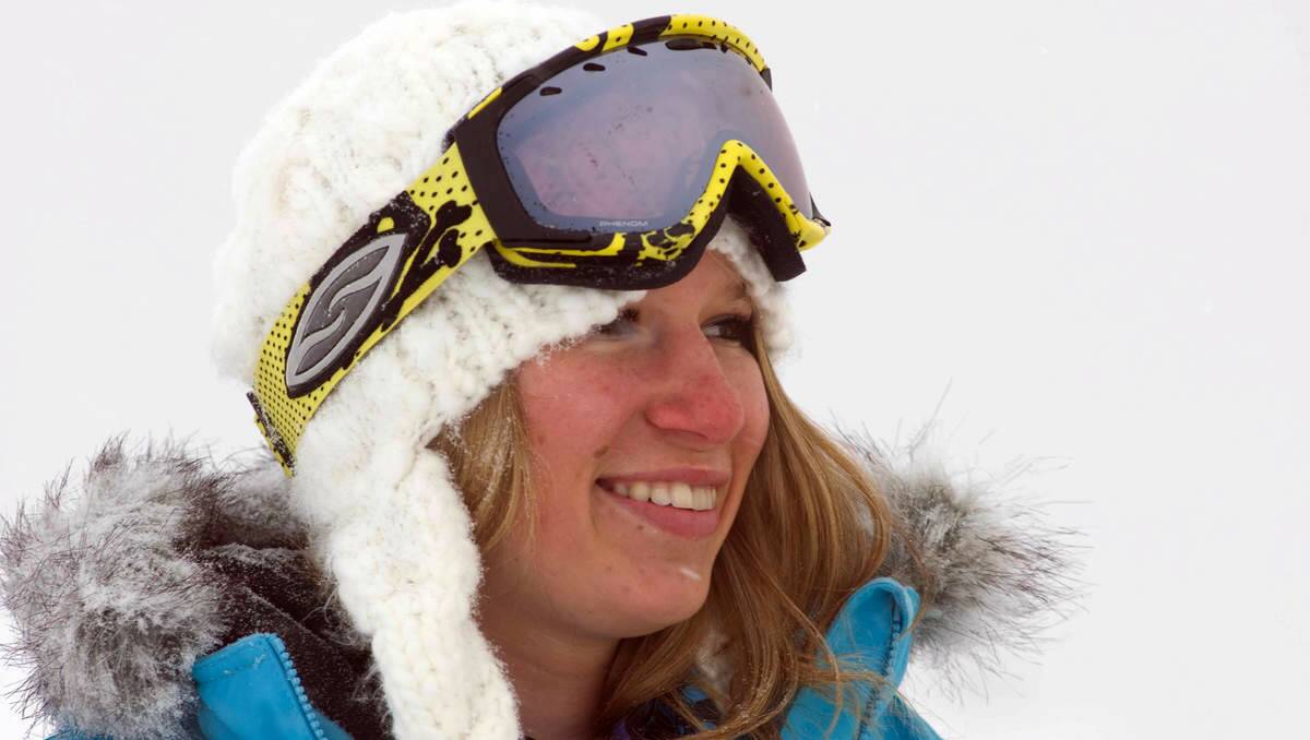 TOUGH: Snowboarder Michaela Davis-Meehan has a knee injury.