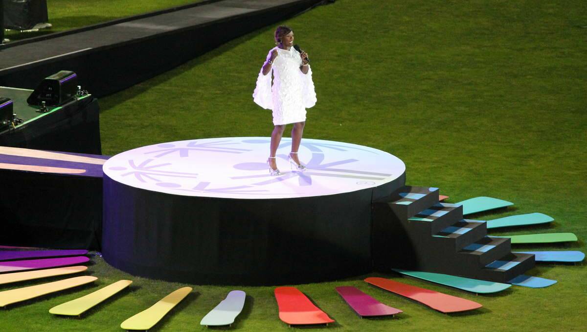 Marcia Hines performs her hit "I've Got The Music In Me".