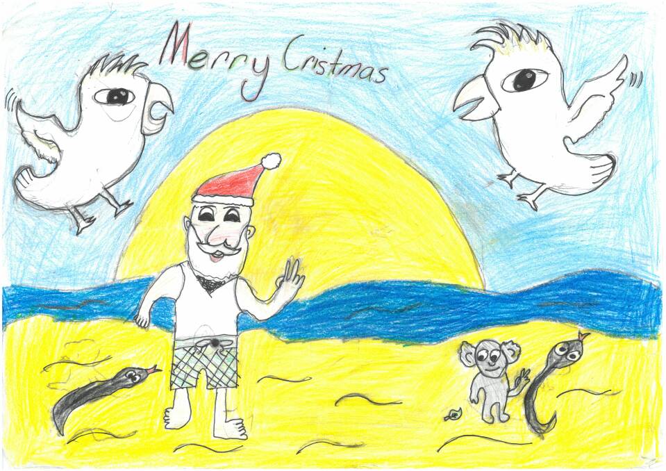 Winner - Pat Conroy's Christmas card competition - Koby Robarts, Wallsend South Public School.