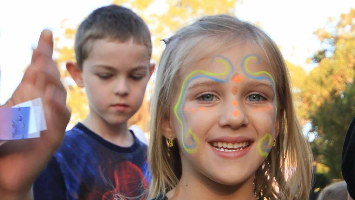 Sienna Cizzio, in kindergarten, having fun at Speers Point Public School's Family Fun Fest.