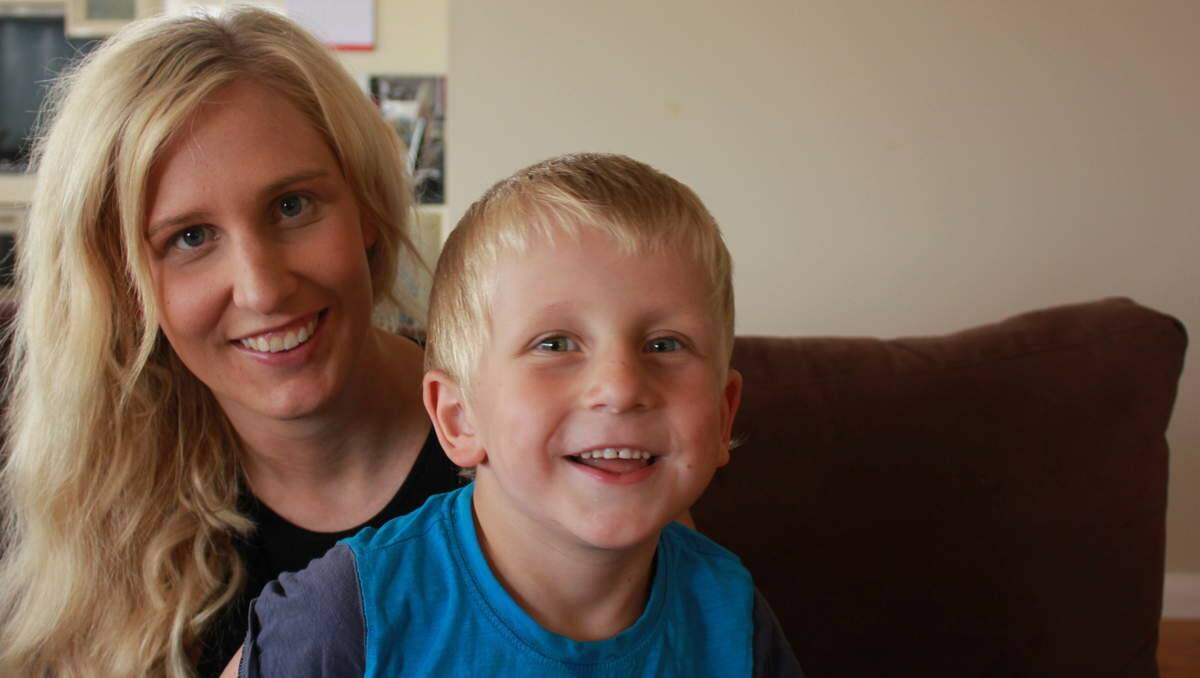 Cardiff mum Elle Gallagher with her son Jack Miller, 4.