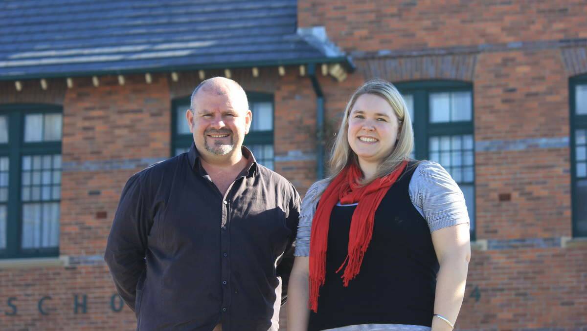 Greg Colby and Carrie Bock from the Samaritans at the Samaritans Student Accommodation at Wickham. Picture: Maddison Sharples