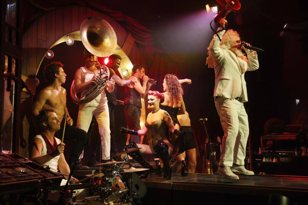 The cast of Limbo The Return perform at a media call in the Spiegeltent in Newcastle's Civic Park. Picture by Peter Lorimer