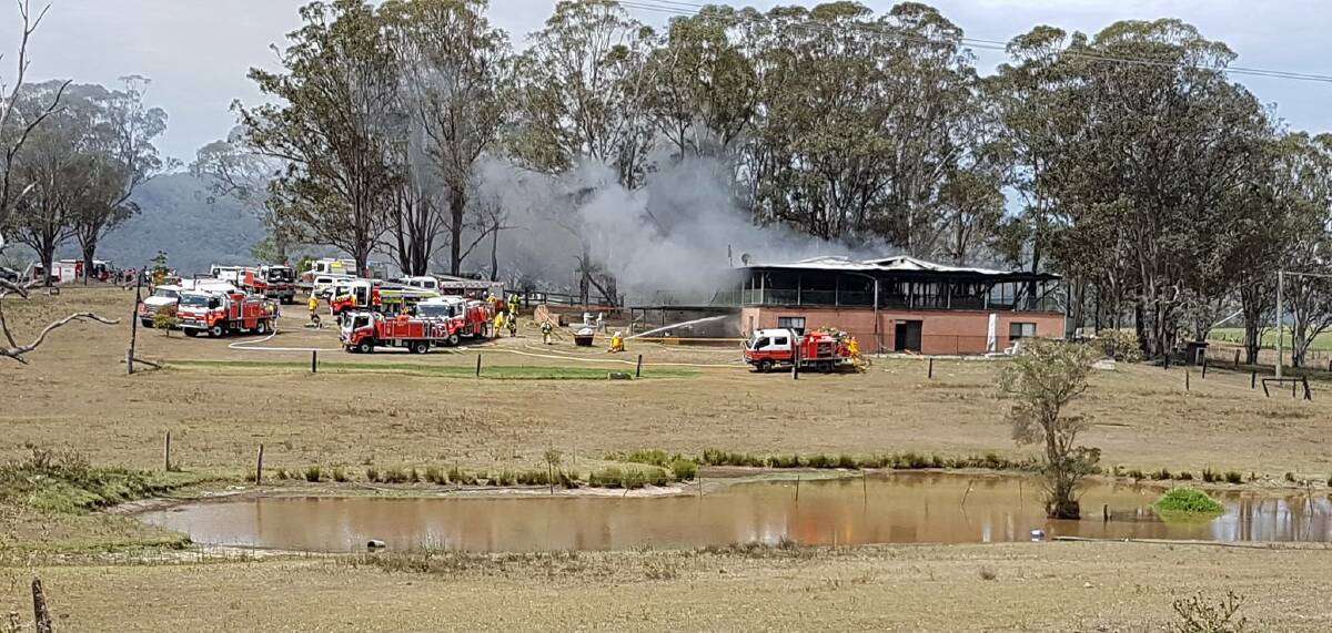 DESTROYED: The family home in Summerhill Rd gutted by fire. Picture: Vacy Rural Fire Brigade.