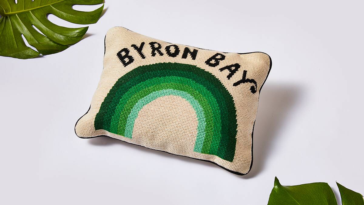 Aloha Zen’s Byron Bay Pillow, $107.00 