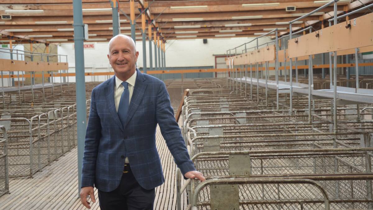 Royal Adelaide Show CEO John Rothwell in the empty sheep shed at the Royal Adelaide Showground.
