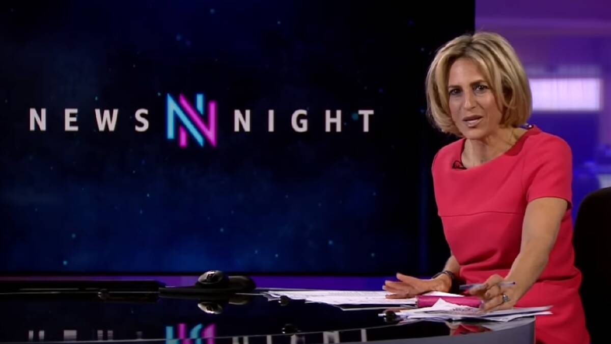 Emily Maitlis introducing BBC Newsnight. Photo: Screengrab