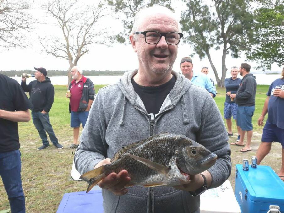 TOP CATCH: Richard Thomas with a 1.2kg bream from Lake Macquarie.