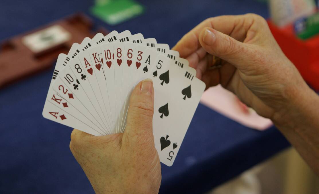 GOOD DEAL: Cards is held at Mayfield Senior Citizens on Tuesday.