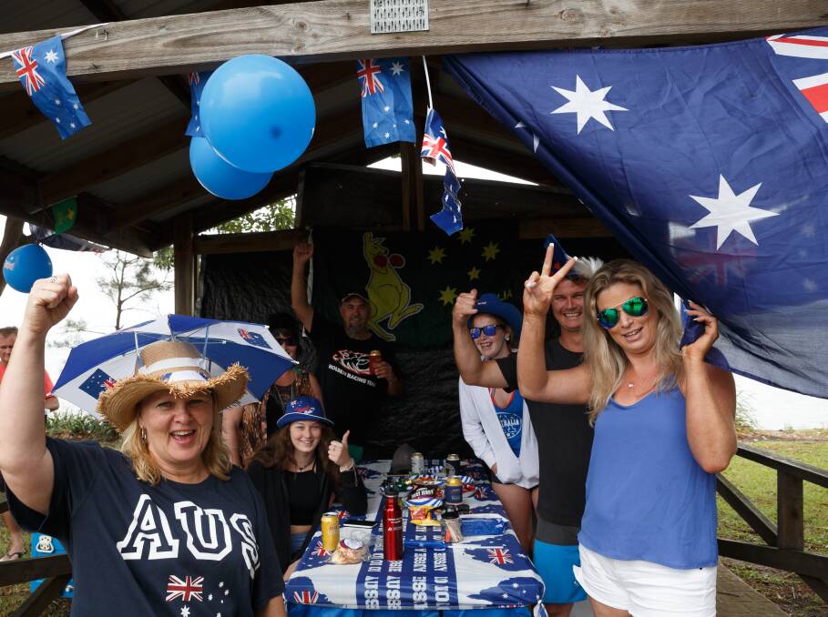 HAPPY LITTLE VEGEMITES: Some of the revellers at last year's Australia Day event in Speers Point Park.