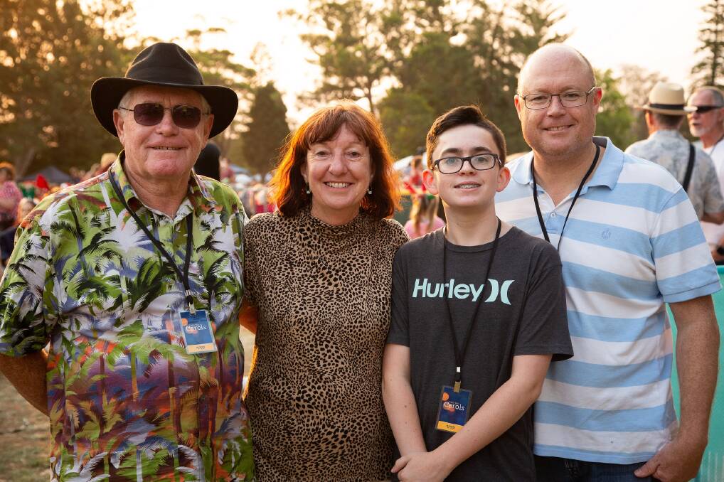 FAMILY TIME: Lake Macquarie Mayor Cr Kay Fraser with her family at the 2019 Lake Mac Carols.