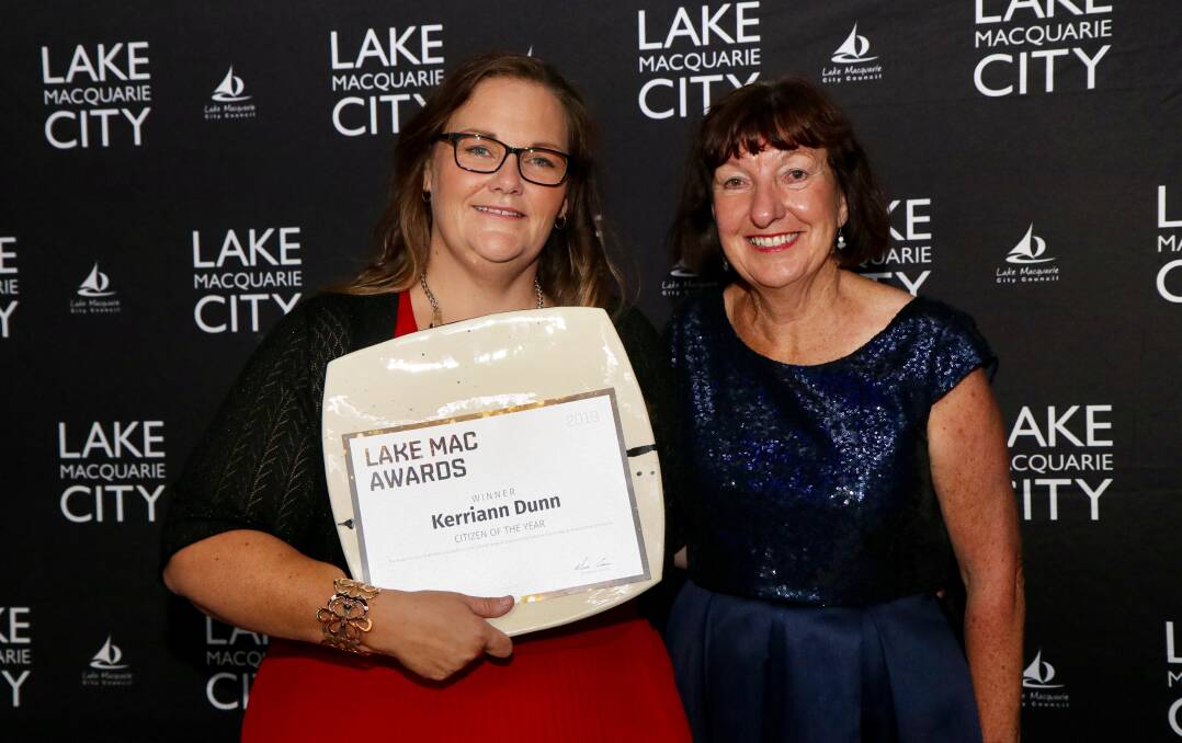 HONOUR: Lake Mac mayor Kay Fraser with 2019 Citizen of the Year Kerriann Dunn. 