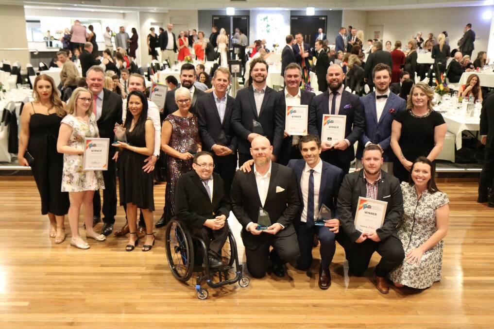APPLAUSE: Some of the winners and finalists at the Lake Macquarie Business Excellence Awards held last week. 