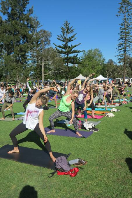 BIG STRETCH: A mass yoga class will be a big drawcard at this year’s Living Smart Festival.